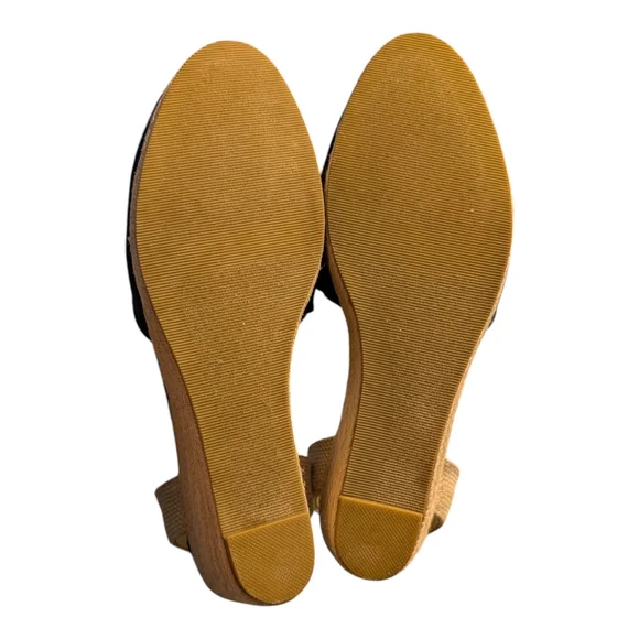 Style & Co. Navy and Tan Wedge Sandals - Picture 5 of 7